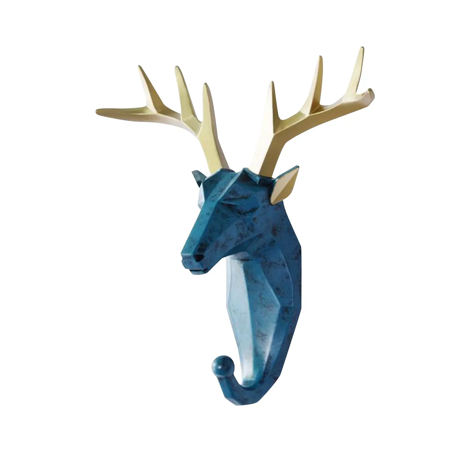 

NEW2023 L Shaped Shower Rod Ceiling Support Animal Fashion Hook Punch Deer Head Coat Hook Wall Coat Hook Belt And Tie Hanger for