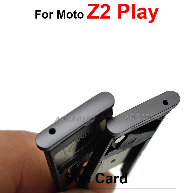 Две Sim-карты для Motorola Moto Z2 Play Sim лоток держатель Гнездо Слот Ремонт Запасные части