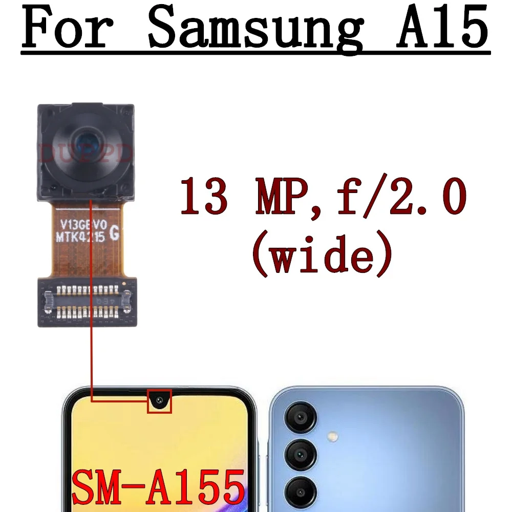 Передняя Задняя камера для Samsung Galaxy A15 SM-A155F A155P A155M широкая макро основная задняя