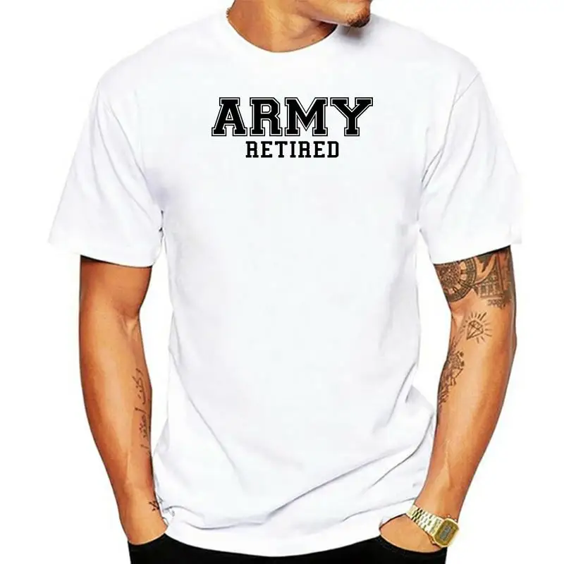 

2022 New Fashion Cool Men T-shirt Army Retired Short Sleeve T-Shirt