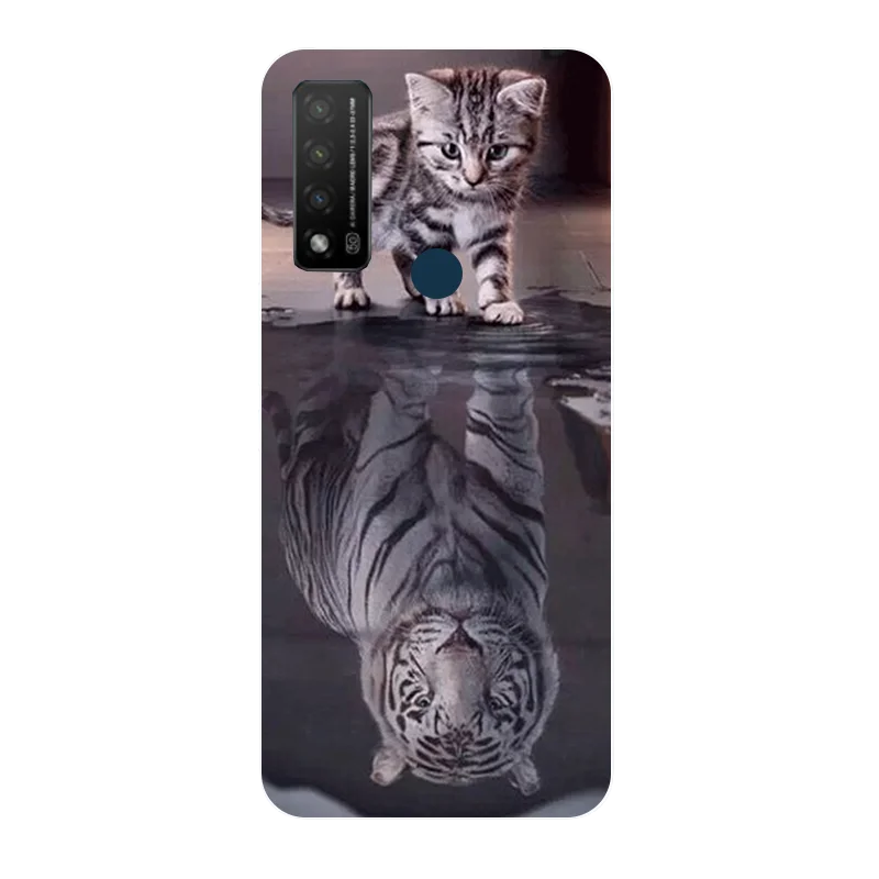 Чехол для телефона TCL 20 R 5G чехол-бампер силиконовый чехол окрашенный мягкий из