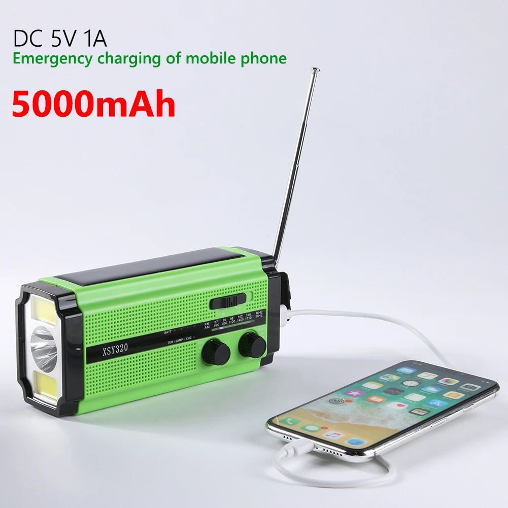 

AM/FM/WB аварийный радиоприемник, работающий от солнечной батареи, USB-зарядка, многофункциональный аварийный радиоприемник на солнечной батар...