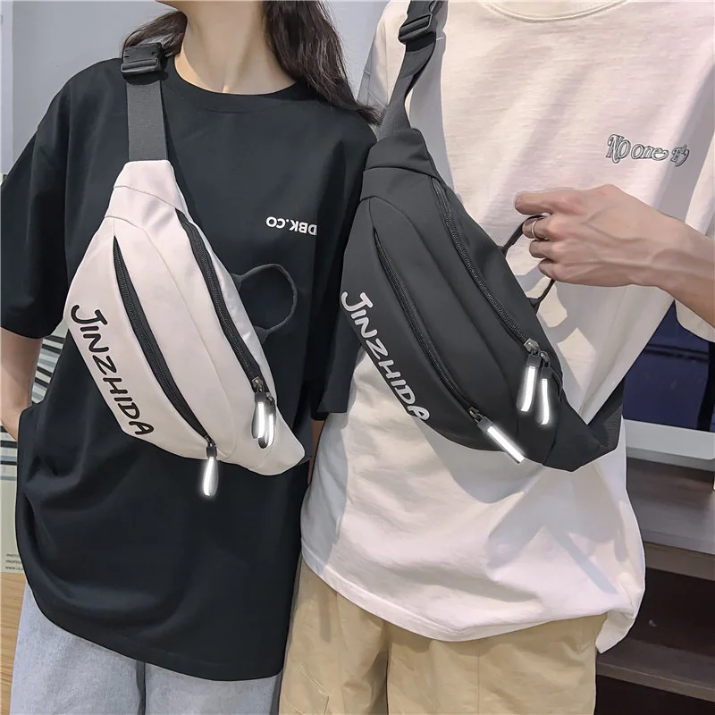 

New Unisex Nylon Waist Bags Hip Hop Belt Bag Phone Pack High Capacity Chest Bag Fashion Shoulder Crossbody Bags Lady Waist Packs