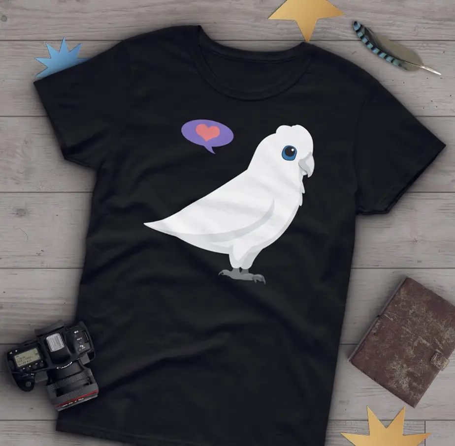 Футболка Little Corella Parrot Lover Cute Bird Pet Какаду с голыми глазами Goffin'S Tanimbar Goffins