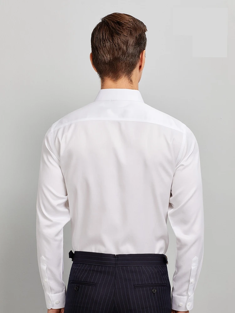 Рубашка мужская с длинным рукавом двусторонняя хлопковая легкая в уходе |