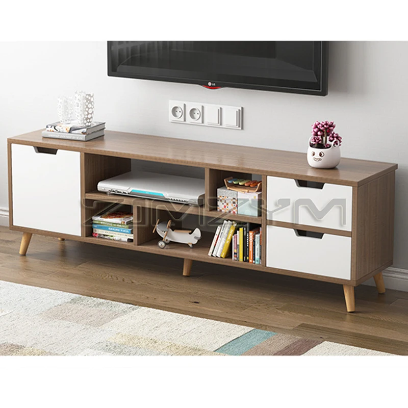 Modern TV Cabinet With Drawers Simple Living Room Furniture 