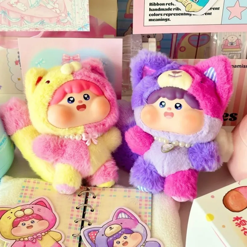 В наличии Пушистый фрикадельки серии V2 Слепая коробка Виниловая кукла с лицом