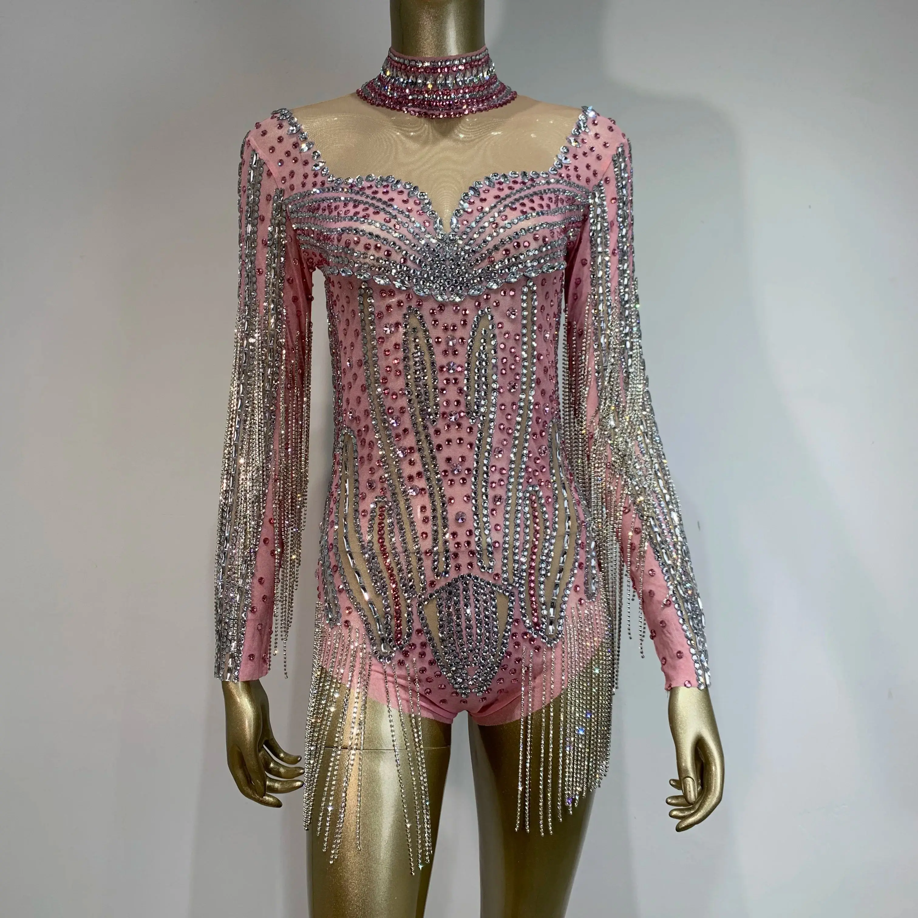 Женский соблазнительный Блестящий эластичный Облегающий комбинезон костюм для