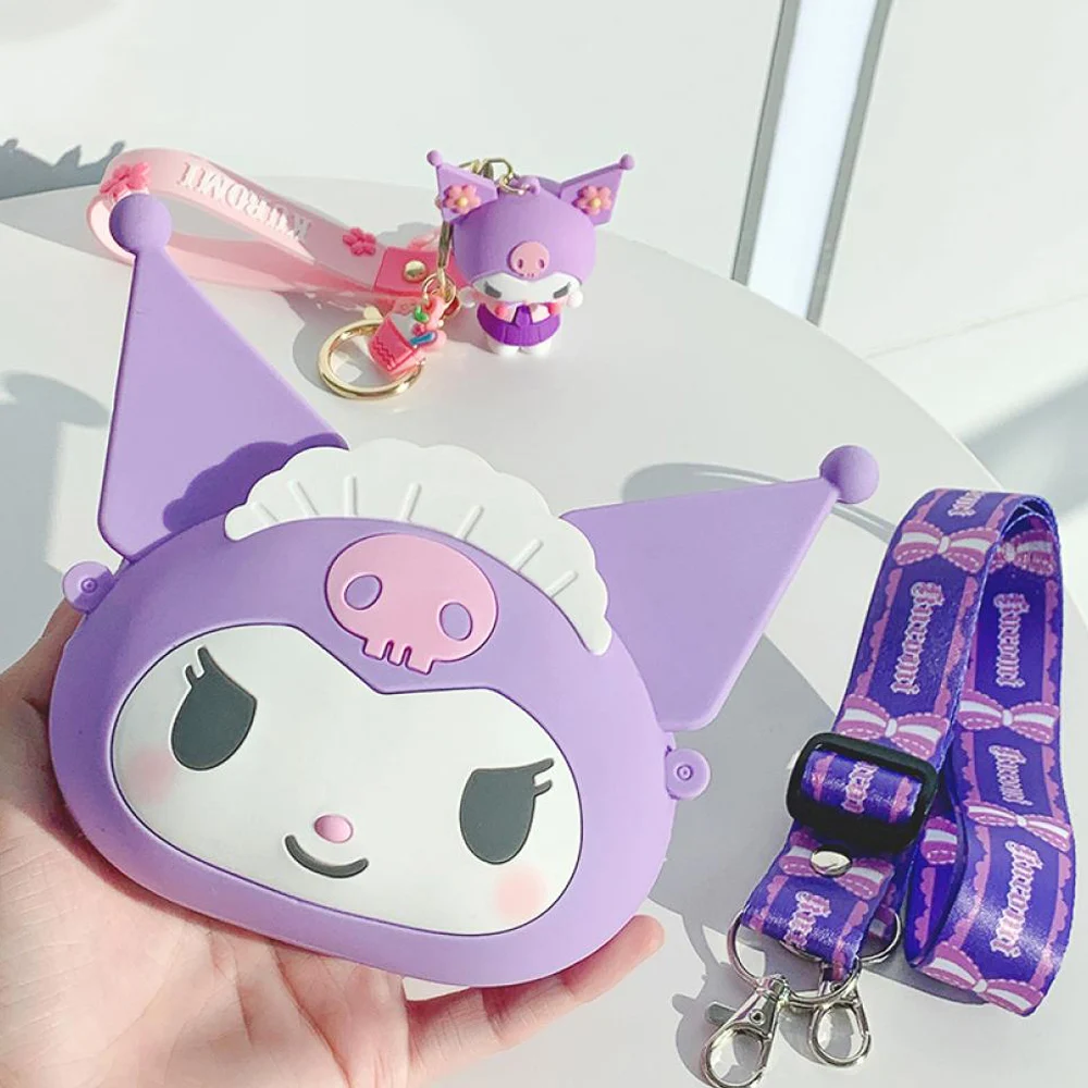

Sanrioed My Melody Cinnamoroll Kuromi Kt Cat Аниме Kawaii силиконовая сумка на одно плечо для девочек милый мультяшный кошелек Zero модный подарок