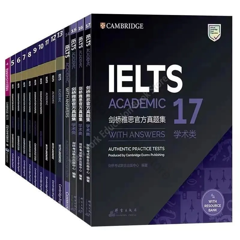 17 Books Cambridge English IELTS IELTS 17 Academic IELTS Zhenti 4-17 Speaking Listening Reading Writing Study Book