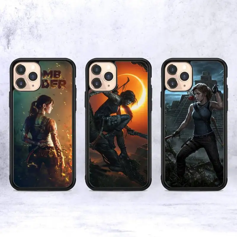 

Tomb Raider Phone Case Silicone PC+TPU Case for iPhone 11 12 13 Pro Max 8 7 6 Plus X SE XR Hard Fundas