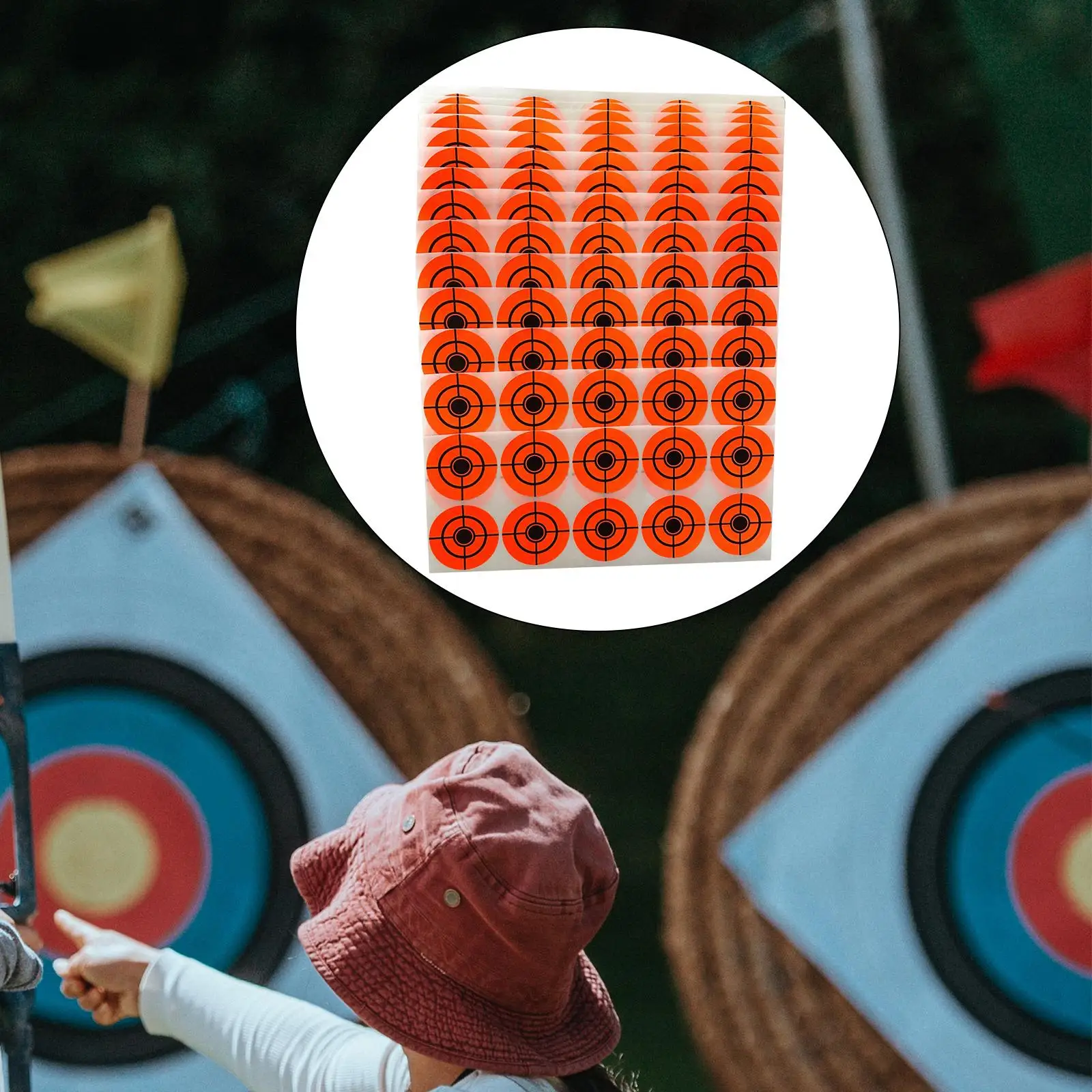 

Self Adhesive Targets Stickers Shooting Practice 1.57in Round Targets