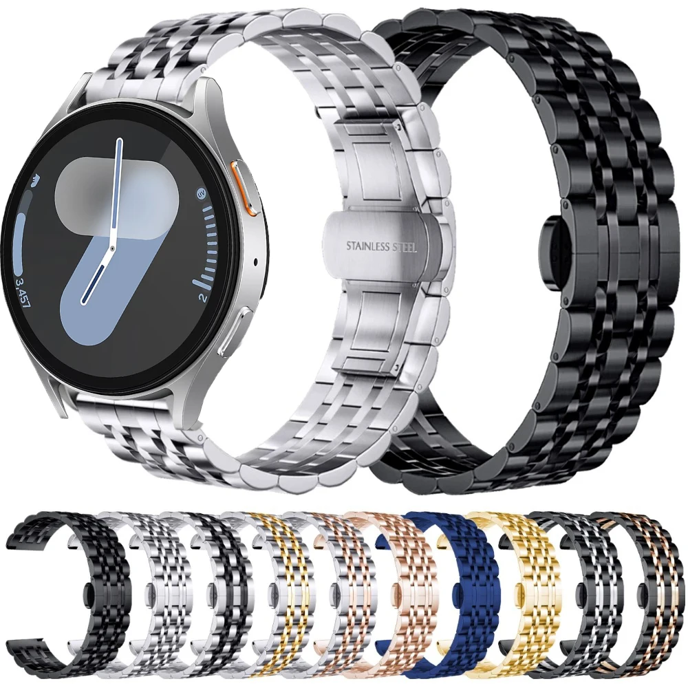 Ремешок для часов 22 мм 20 Samsung Galaxy Watch 7 6 5 4 3 Active 2 Gear S3 ремешок из нержавеющей стали