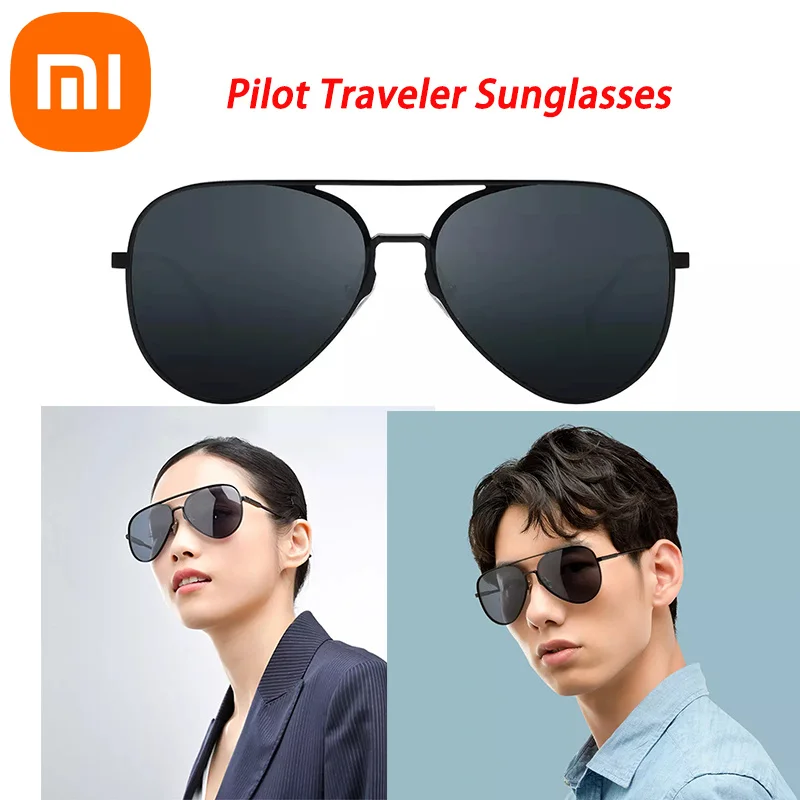 

Origianl Xiaomi Aviator Pilot Traveler Sunglasses Polarized Lens Sunglasses For Man And Woman Mi Life Sunglasses