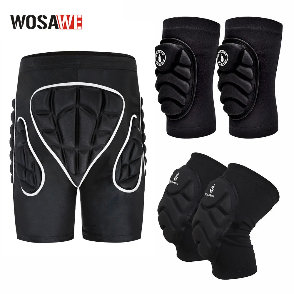 

WOSAWE Motorcycle Shorts Knee Elbow Pads Three-Piece Set Body Protection Motocross Riding Skating Skiing Outdoor Sport Moto Gear