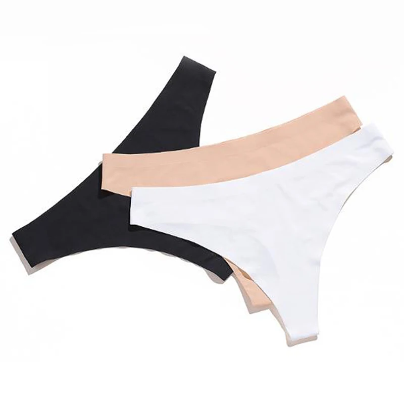 

Women's Sexy G-String Thongs Mini Cotton Briefs Knickers Underwear Low-Rise Black Thong White Panties Seamless Female Thongs