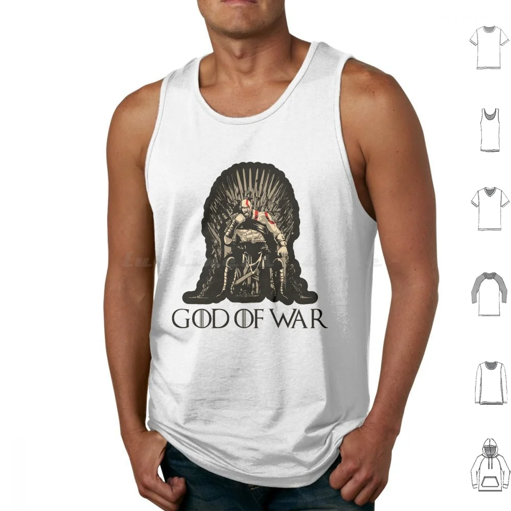 

Kratos Throne 3 Tank Tops Vest Sleeveless God Of War Kratos God War Atreus Gaming Game Gow Boy Father Kratos Are Mythology