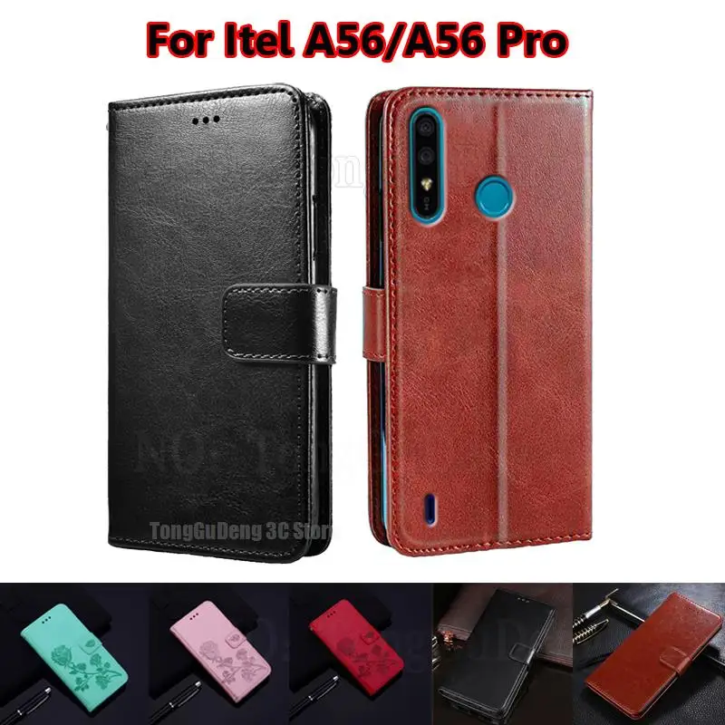 Роскошный кожаный флип-чехол для Itel A56 A 56 Pro Etui кошелек Магнитный чехол-книжка для Capinha De Celular Itel A56 Pro Fundas Coque