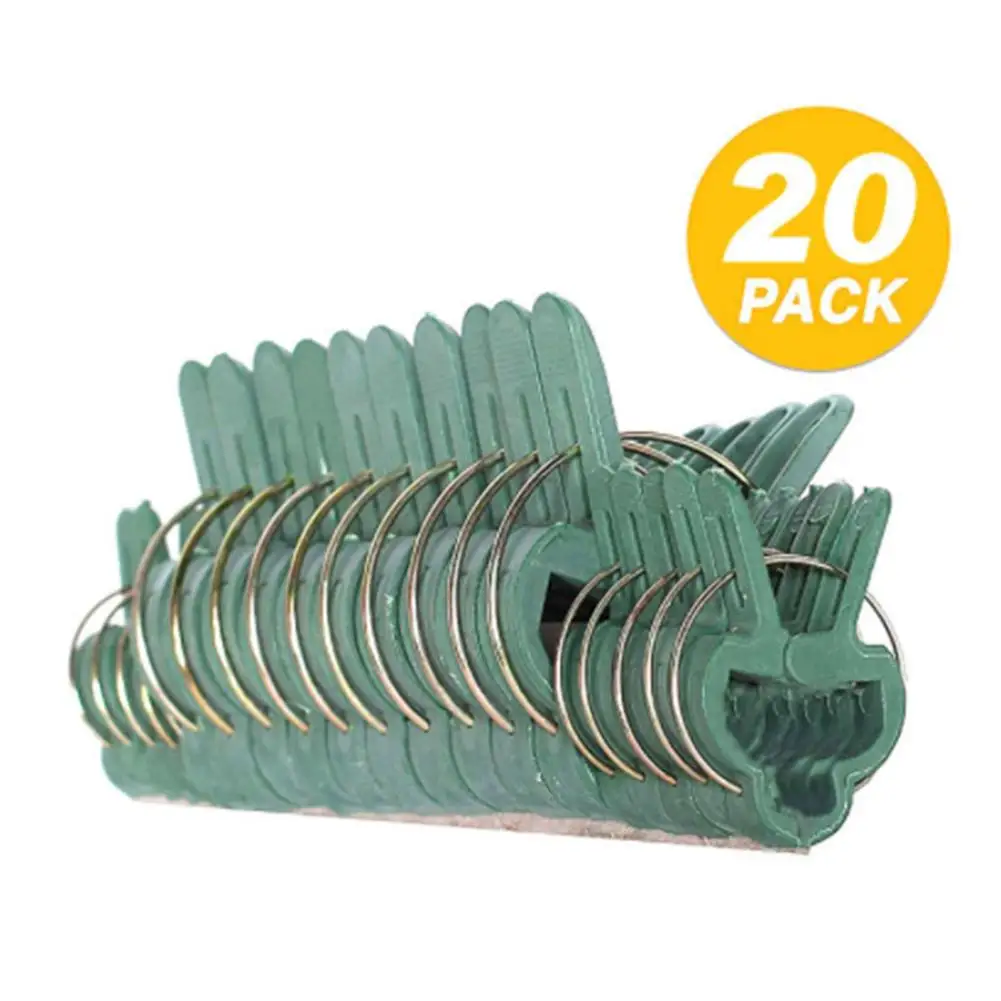 

20pcs Green Gardening Plant Flower Lever Loop Gripper Clips for Supporting or Straightening Plant Stems Stalks Vines Garden Clip