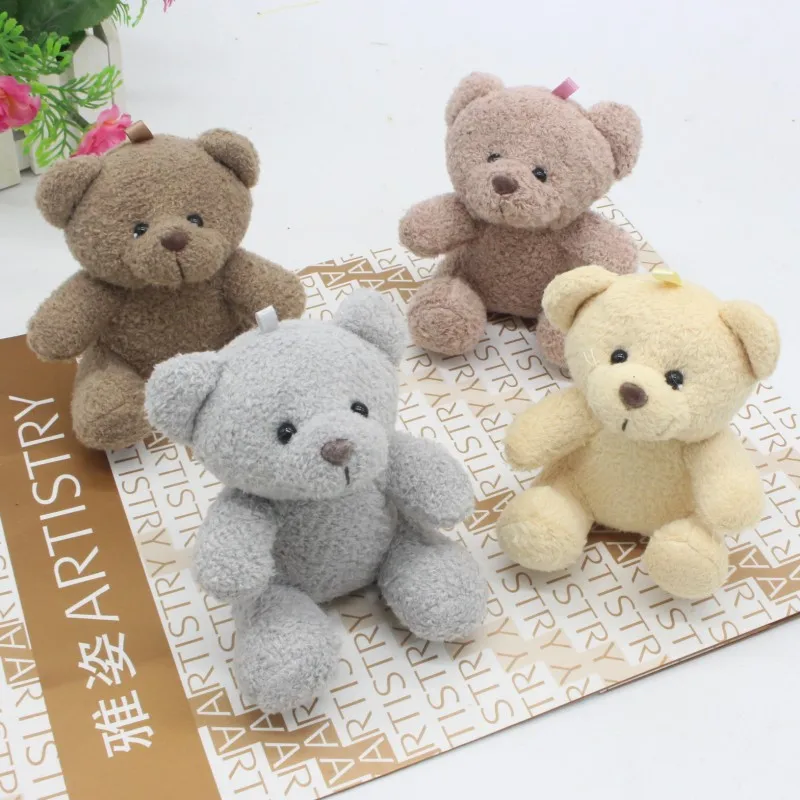 

1pc 10cm Cute Patch Bear Plush Toys Stuffed Teddy Bear Soft Toy Bear Wedding Gifts Baby Toy Birthday Gift Christmas Brinquedos