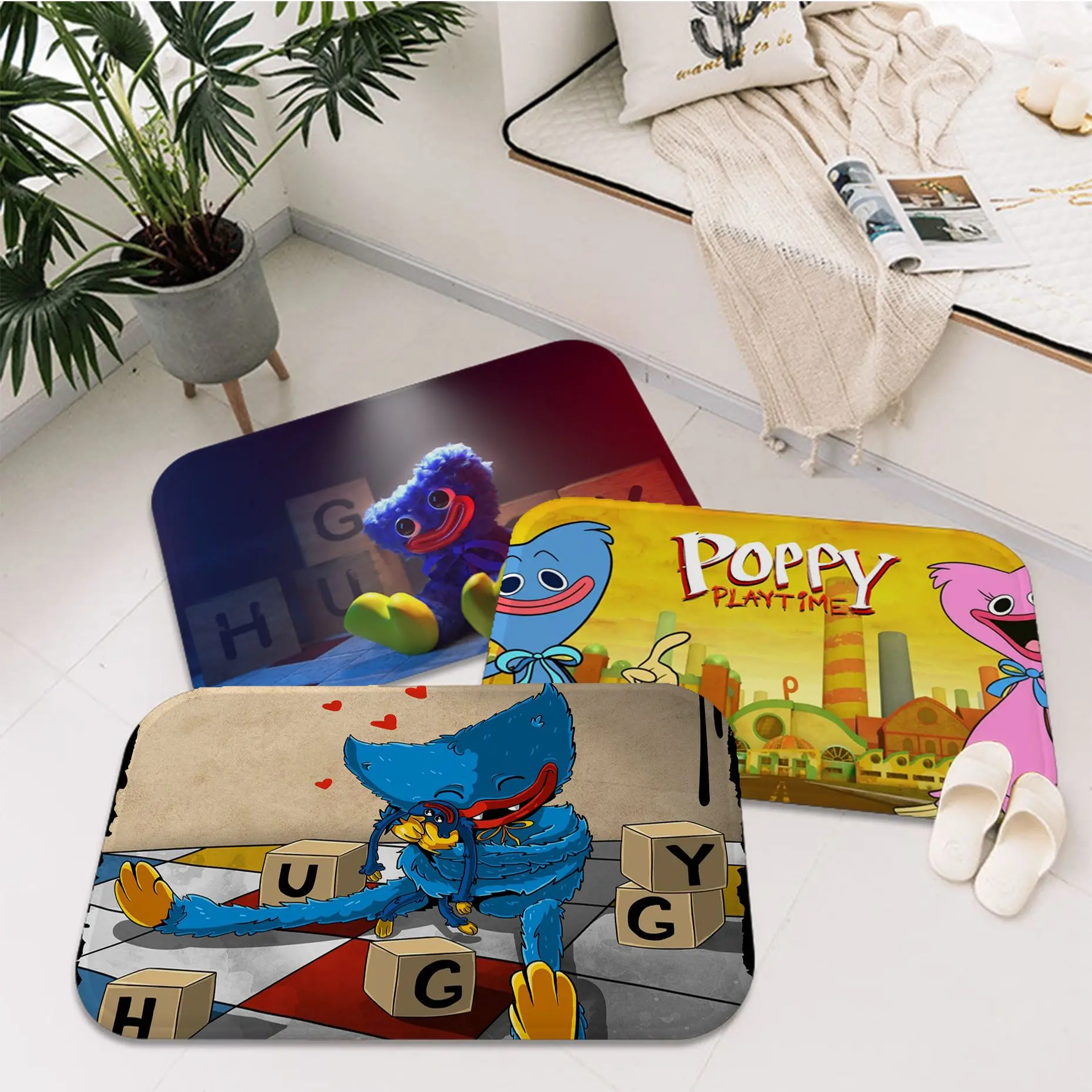 

Poppy Playtime Floor Carpet Anti-slip Absorb Water Long Strip Cushion Bedroon Mat Bedside Mats