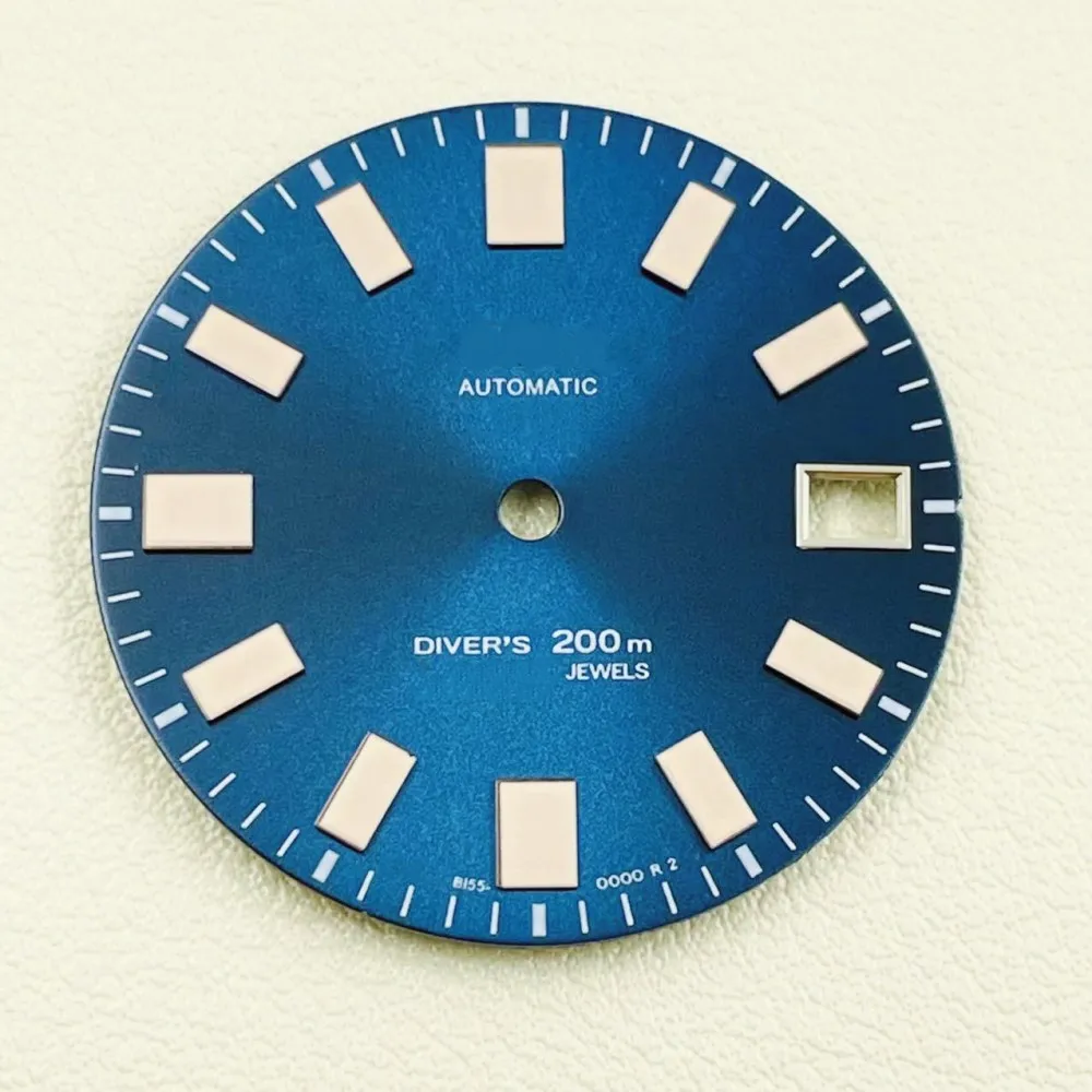 New matte dial suitable for movement nh35 modified white literal automatic mechanical surface strong green luminous 28.5mm