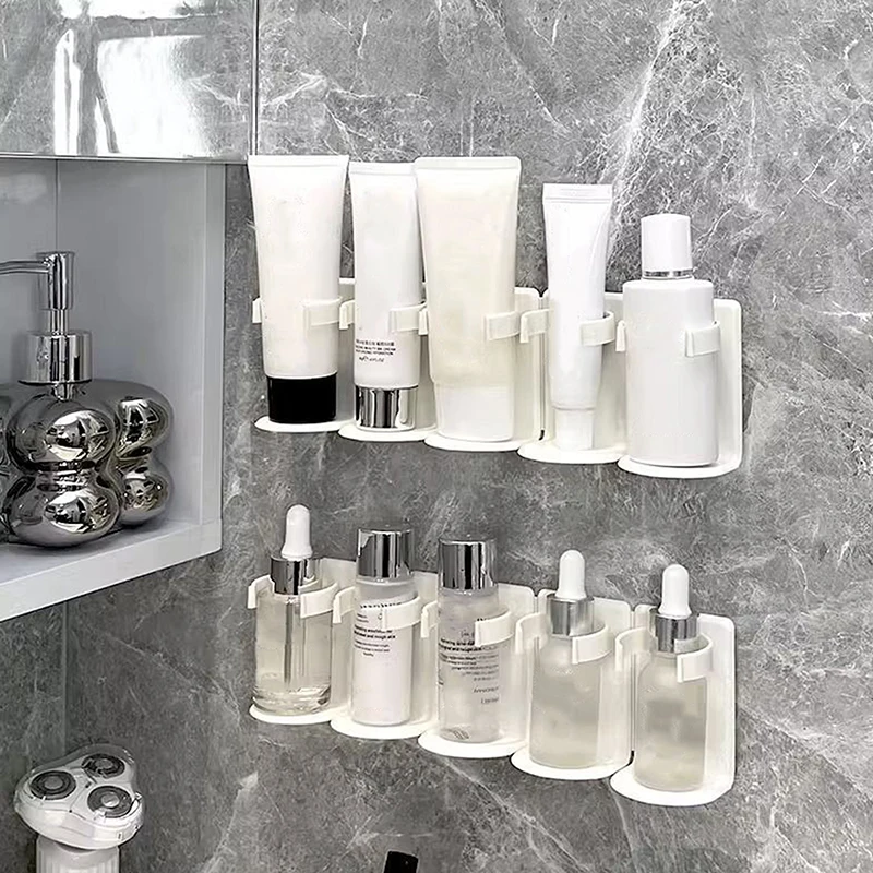 Настенный Органайзер С 5 Отделениями И Самоклеящейся Зеркальной Полкой Стеллаж