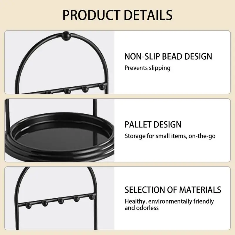 wa stojak na biżuterię mały blat naszyjnik uchwyt kolczyki elegancki wieszak taca do przechowywania brelok kluczy bransoletkę dla domu