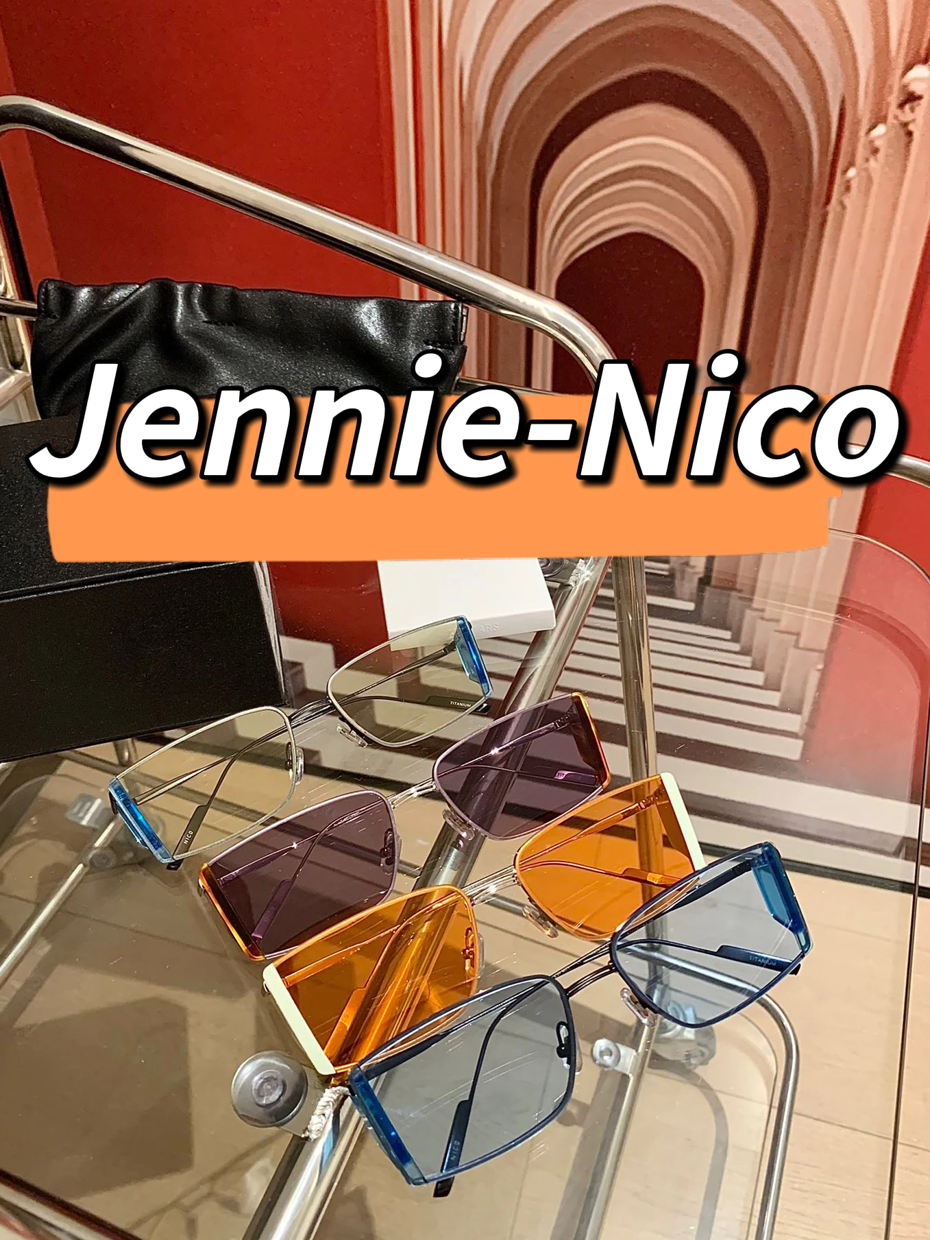 

2022 Gentle Monsters Jennie Same Niche Mode Frame Stainless Steel Acetate Polarized UV400 Square Sunglasses Women Vintage NICO
