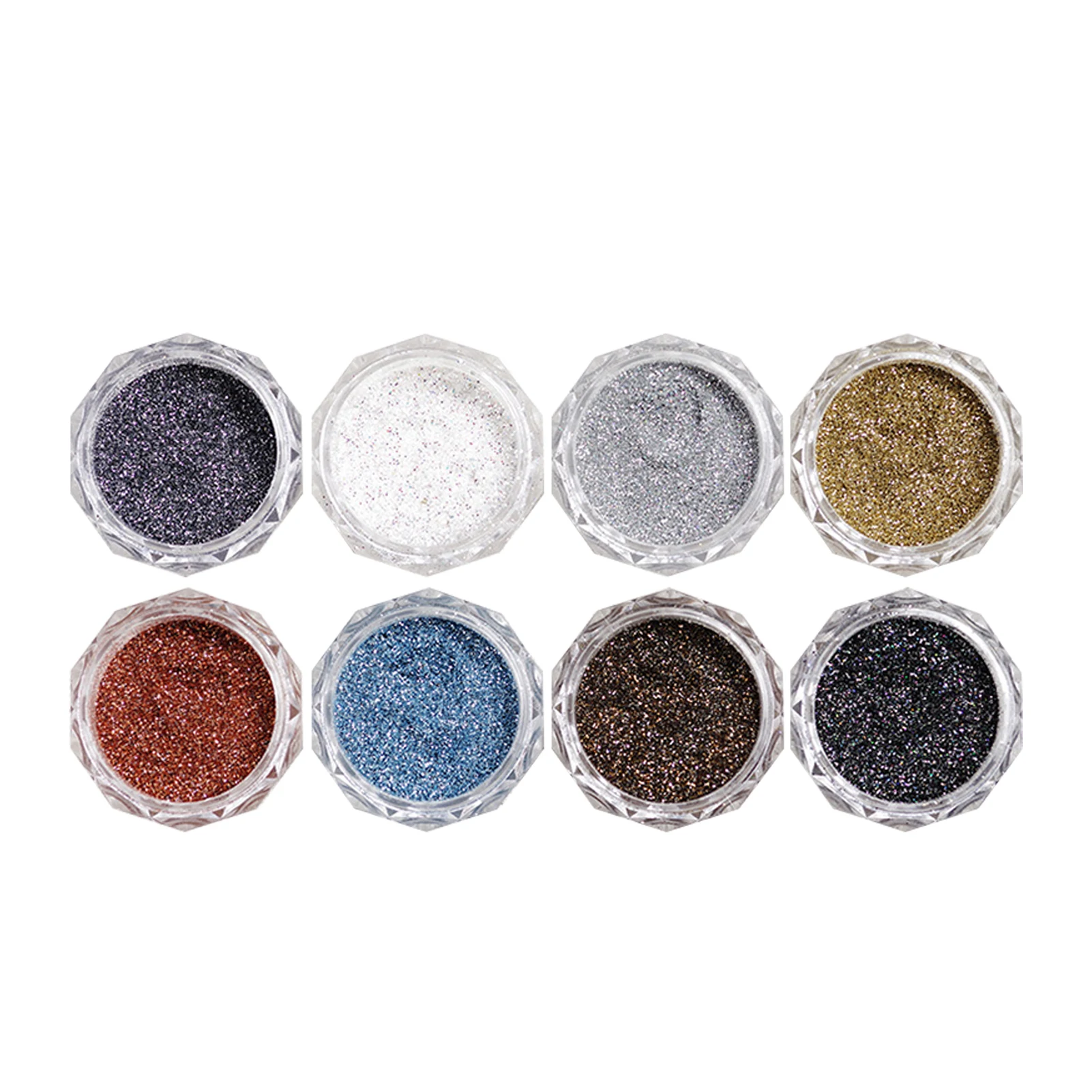 

8pcs/set Nail Powder Manicure Decor Tips Craft Easy Use Salon Glitter DIY Art Extra Fine Fashion Irregular Fragment Professional
