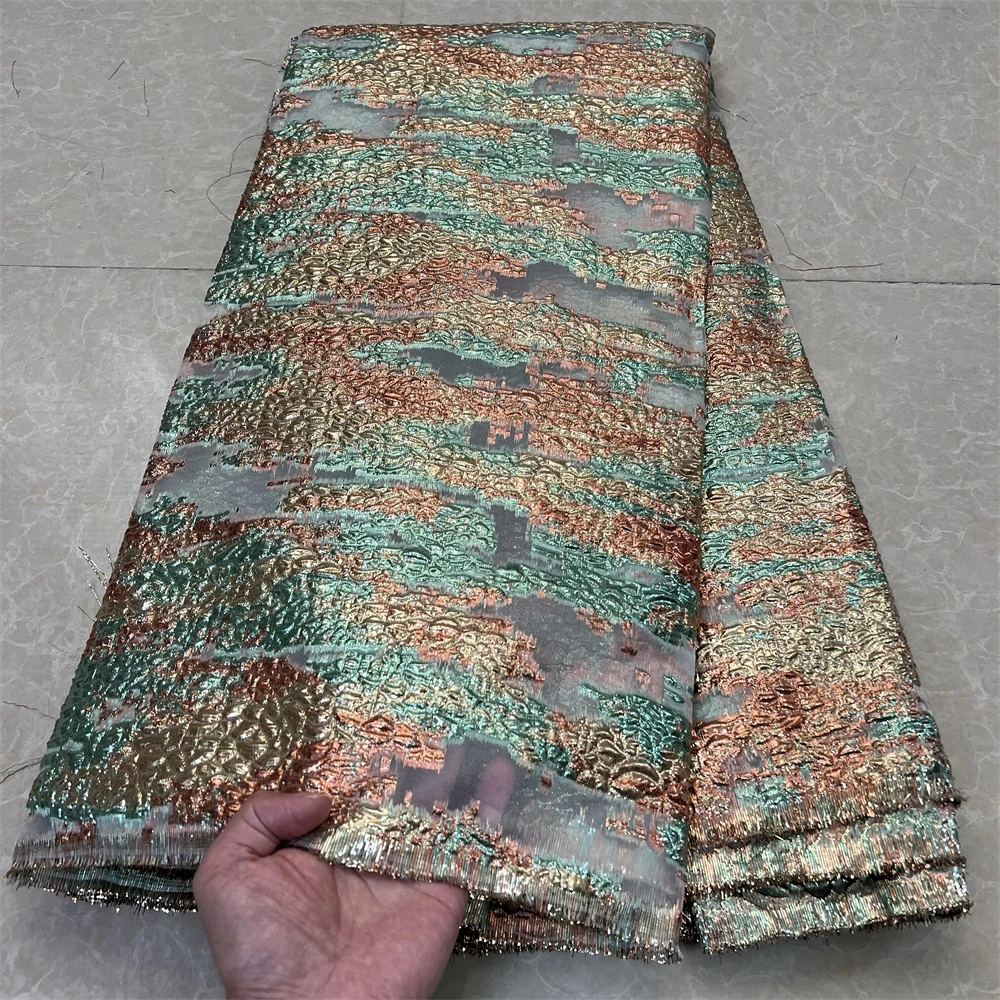 Африканская жаккардовая кружевная ткань вышивка 2024 вечерние платья тюль ткани