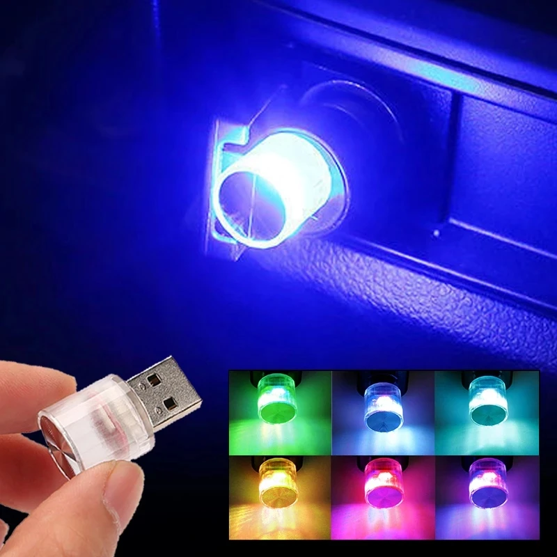 

Автомобильный мини-USB светодиодный окружающий свет, декоративные атмосферные лампы для интерьера, автомобильные компьютерные светильник н...