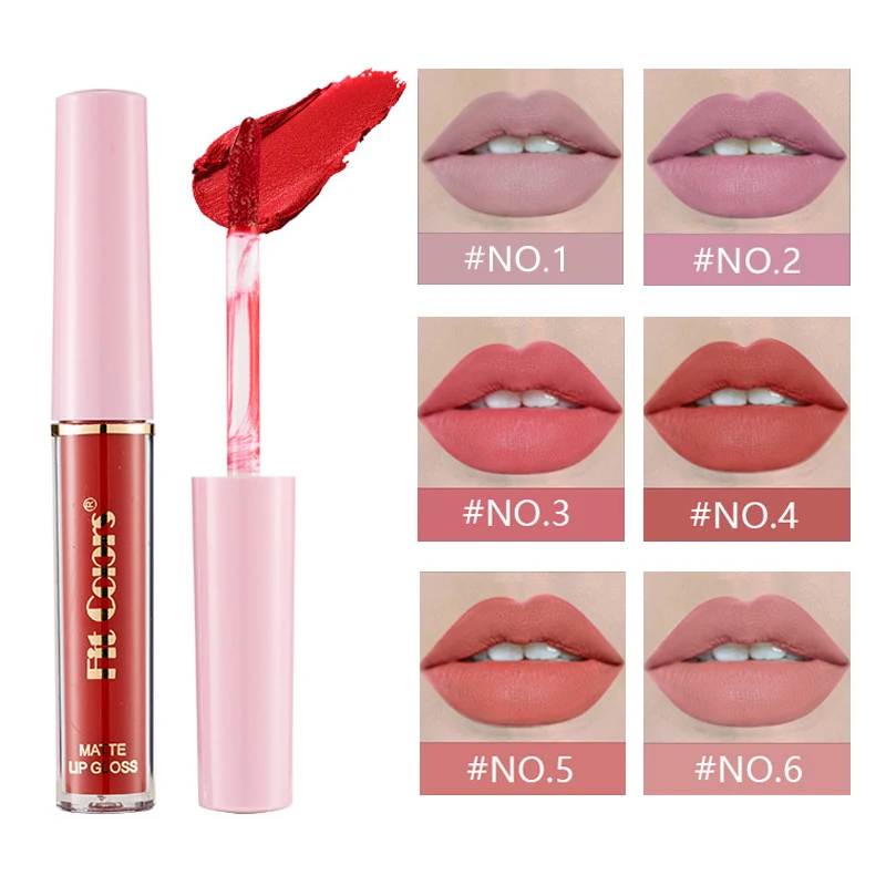 

12 Colors Non Stick Cup Matte Lip Gloss for Women Lips Makeup Waterproof Long Lasting Lip Glaze Matte Lqiuid Lipstick Cosmetic