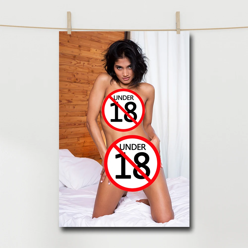 

Nude Girl on the Bed Poster Adult Wall Art Canvas Prints Unframed Painting For Living Room Home Decor