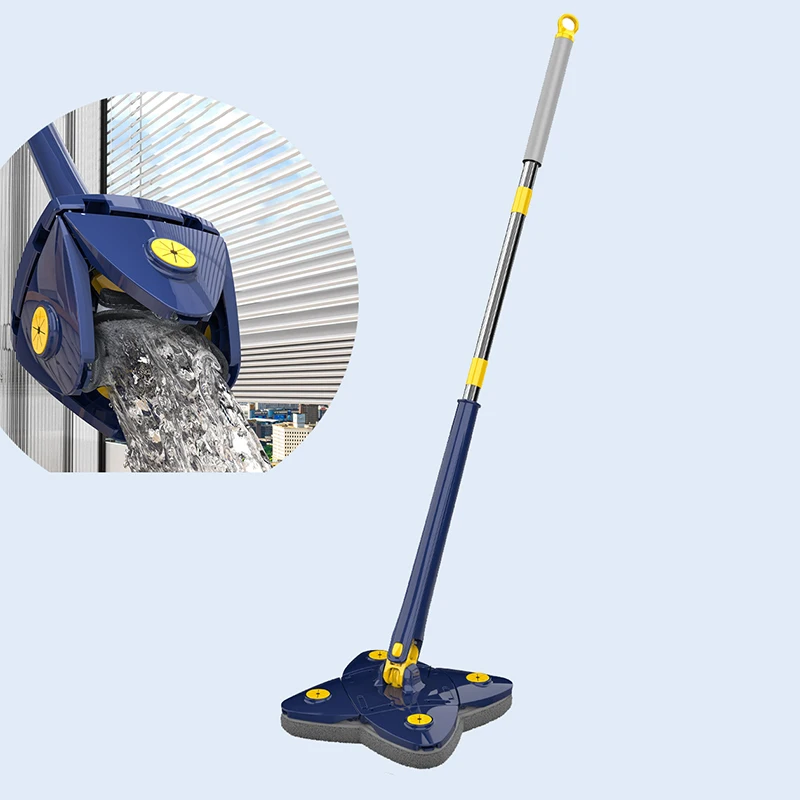 

2023 Newest 360° Rotatable Squeeze Mop Adjustable Four Corners Floor Cleaning Mop For home cleaning, Household Cleaning Tools