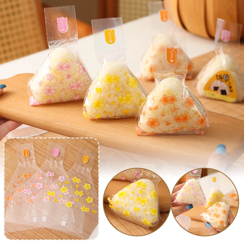 100 шт. японская треугольная упаковочная сумка для рисовых шариков суши Нори