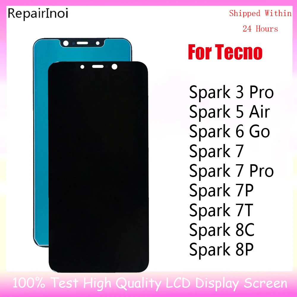 ЖК-дисплей для Tecno Spark 7 7P 7T Pro 8C 8P 3 5 Air 6 Go