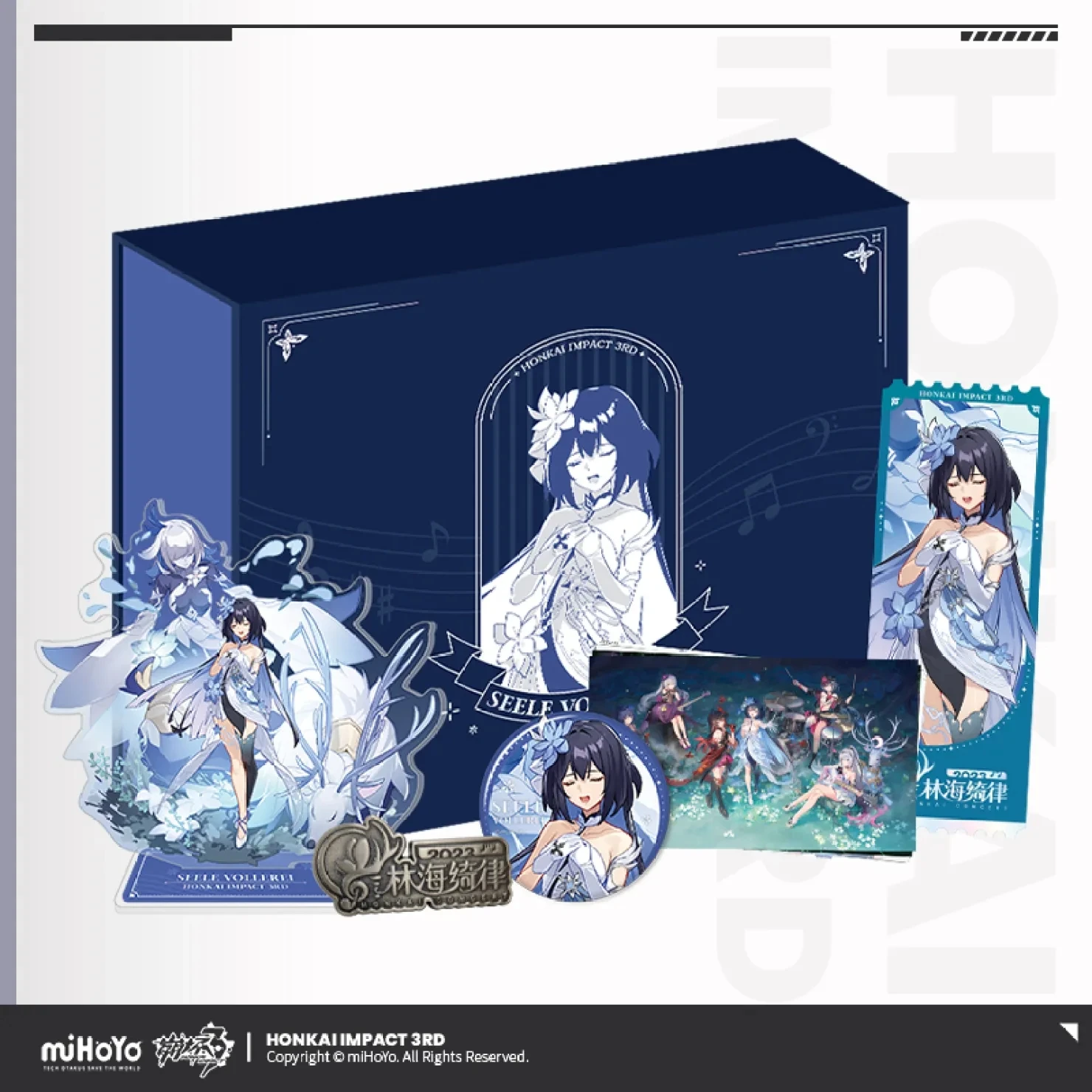 Metal Badge Acrylic Figure Postcard Laser Ticket Anime Cosplay Set