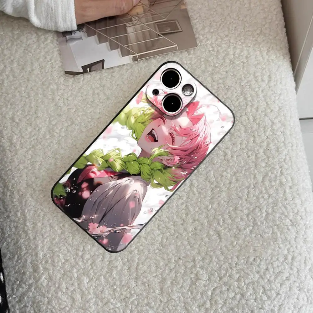 Фото Чехол для телефона D-Demon S-Slayer Mitsuri Obanai для iPhone 17 Air 16 15 14 Plus 13 12 11 Pro Max 16e, противоударный, прозрачный, HD, с защитной задней крышкой №4