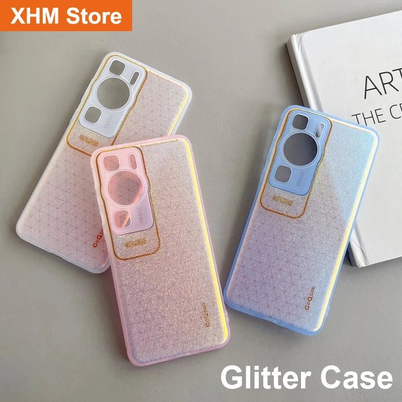 

Luxury For Huawei P60 Pro Case Porcelain Brand Phone Case For Huawei P60 Pro Art Back Cover Glitter Bumper Bling Shell