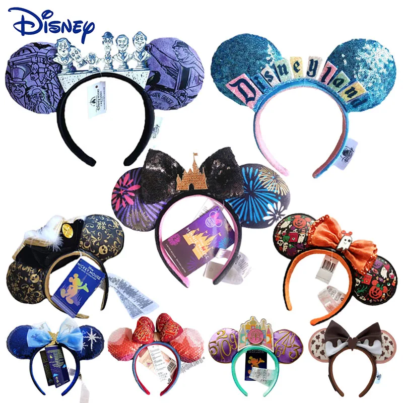 Disney уши Микки Хэллоуин дом с приведениями/Фейерверк Замок Disney головные уборы и аксессуары Головные уборы Взрослые/детские подарки