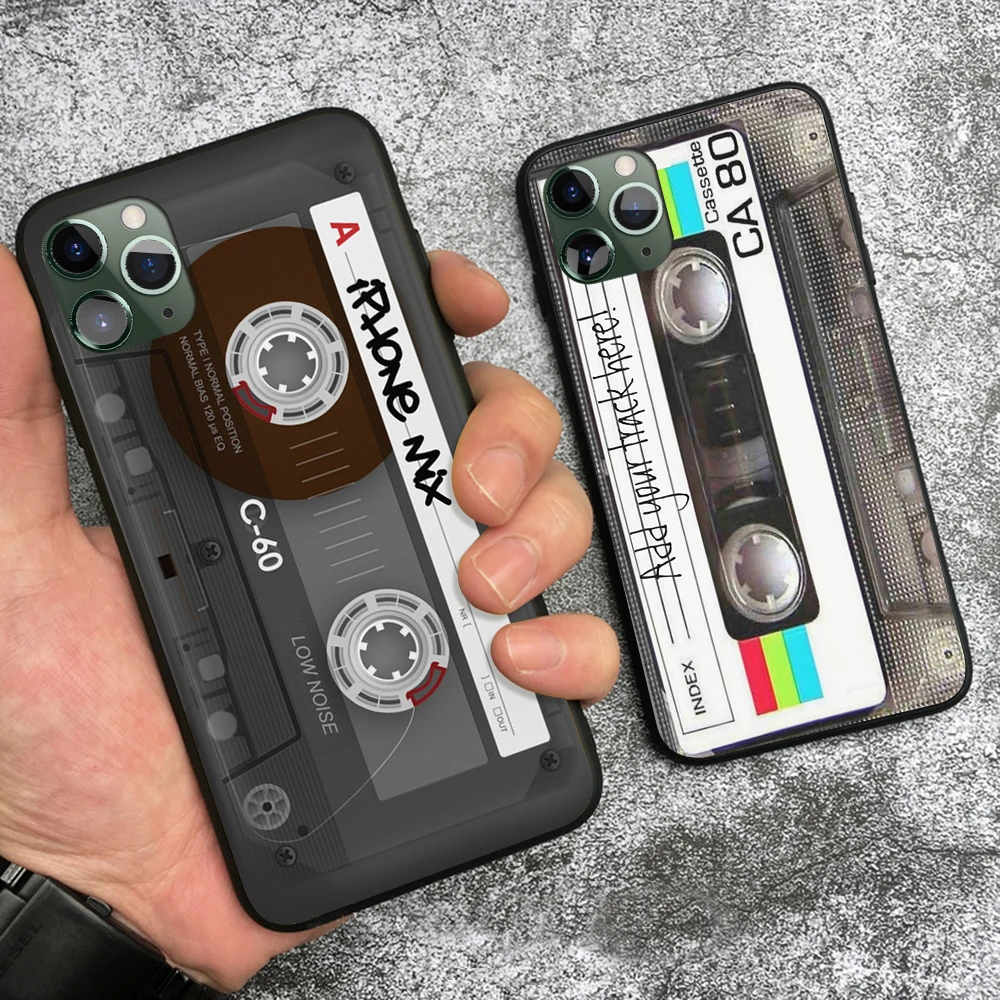 

Vintage Cassette tape retro style For iPhone SE 6 6s 7 8 Plus X XR XS 11 12 13 Pro Max 13 mini soft silicone Phone case cover