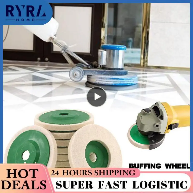 

4in Round Wool Felt Discs Polishing Pad Buffing Wheel For Angle Grinder Polishing For Metal Marble Glass Ceramics