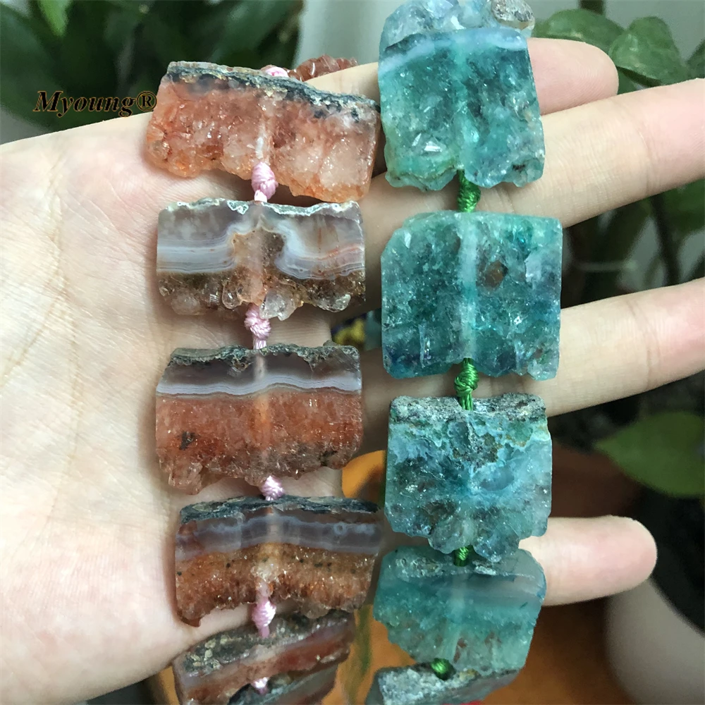 

Freeform Crystal Quartz Druzy Slice Pendant Beads For Jewelry Making MY220791