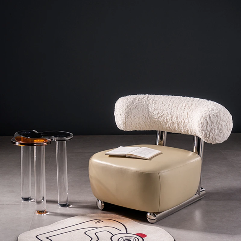 

Light Luxury Home Single-Seat Sofa Chair Designer Living Room Creative Sled Chair Small Apartment Backrest Chair