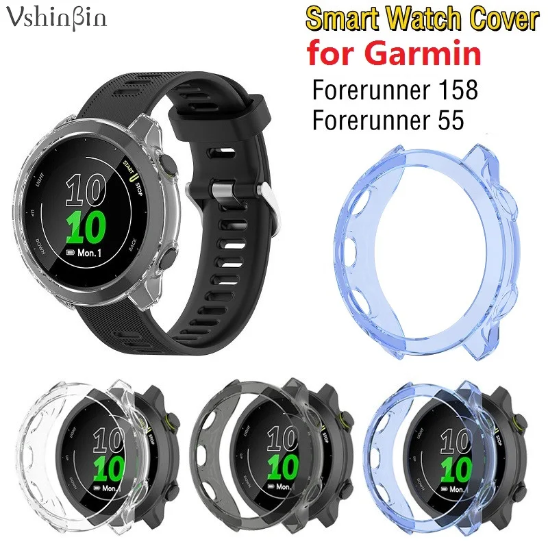 

1PCS Smart Watch Protective Cover for Garmin Forerunner 158 55 Anti Drop Soft TPU Case Bumper Protector Shell Accessories