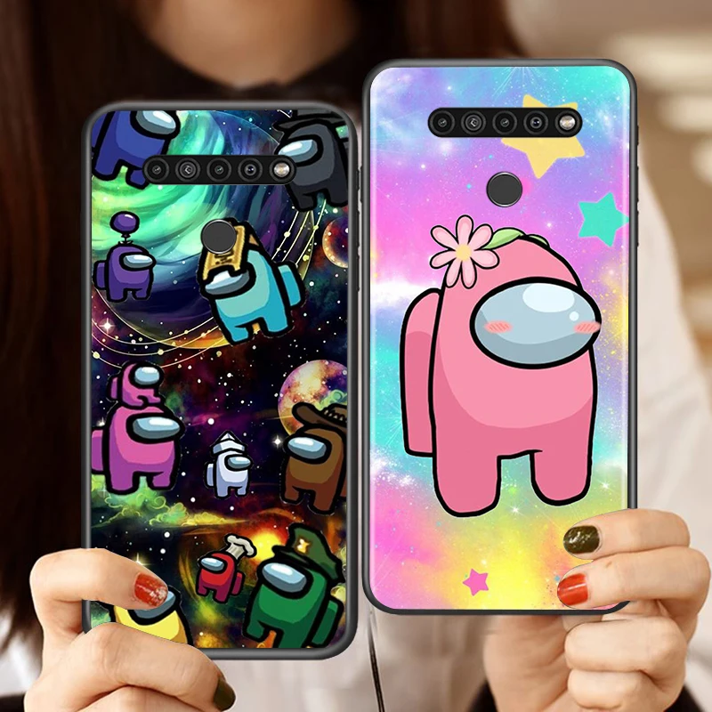 

Чехол AmongUs-Game для Google Pixel 7 6 5 5A 4 4A XL, чехол для LG Q60 V60 V50 V50S V40 V35 V30, черный мягкий чехол для телефона