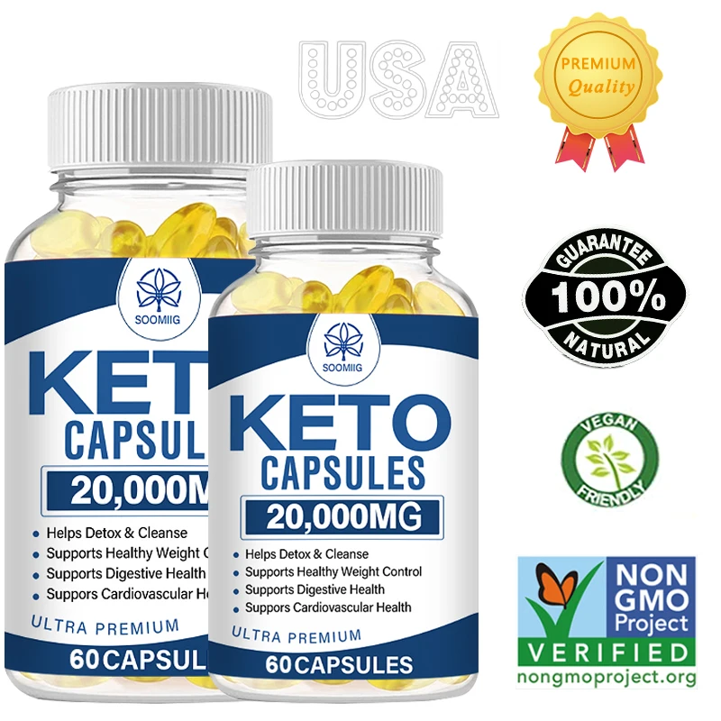 

Soomiig-усовершенствованные капсулы Кето для детоксикации, контроля веса, пищеварения, сердечно-сосудистого здоровья, сжигания жира, снятия стресса, повышения энергии