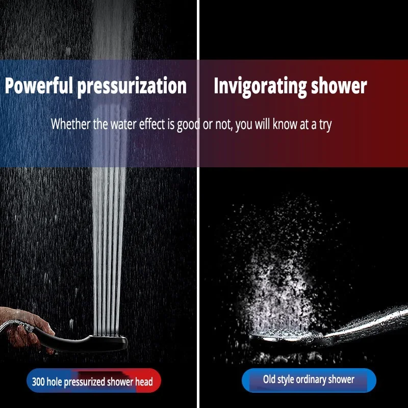 Ручная насадка для душа высокого давления с 300 отверстиями