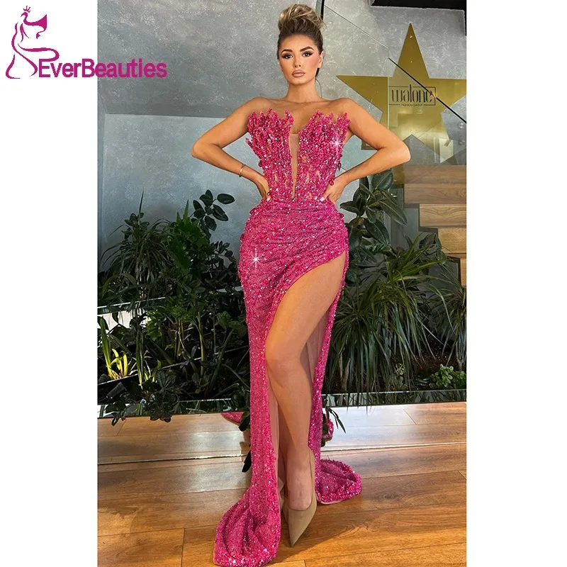 

Robes De Soiree Mermaid Prom Dresses Sequin Beaded Vestidos De Fiesta Elegantes Para Mujer Formal Occasion Dresses